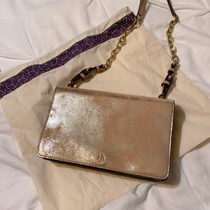 Tory Burch Sadie Metallic Shoulder Bag